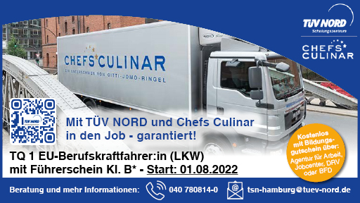 Mit TÜV NORD und Chefs Culinar in den Job - garantiert!
