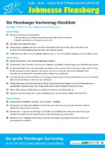 7. Flensburger Karrieretag - Messe-Checkliste