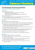 6. Flensburger Karrieretag - Messe-Checkliste