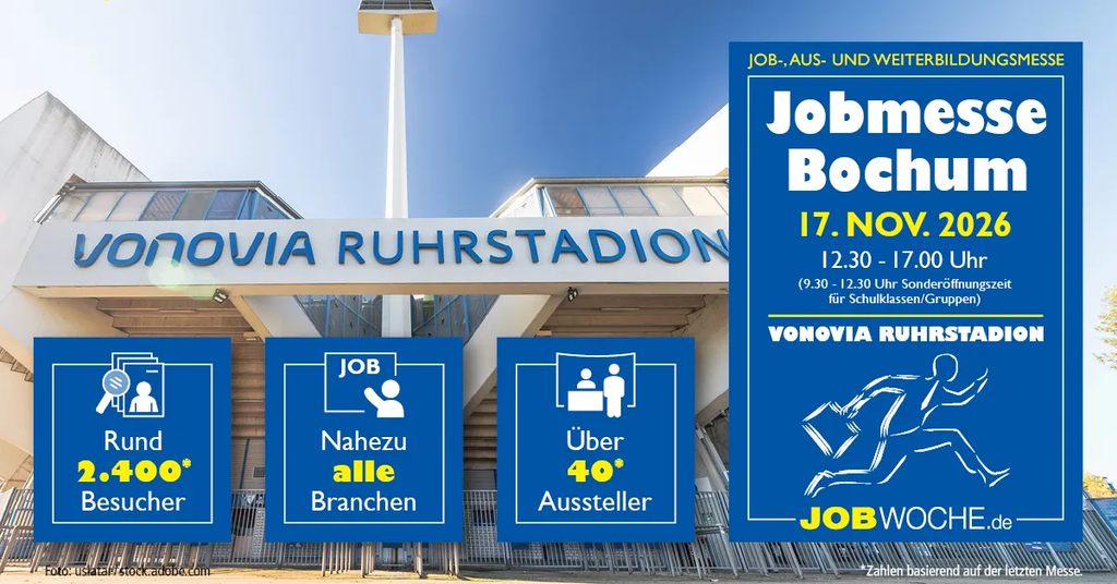Jobmesse Bochum 2026 - Jobs, Ausbildung, Studium & Weiterbildung