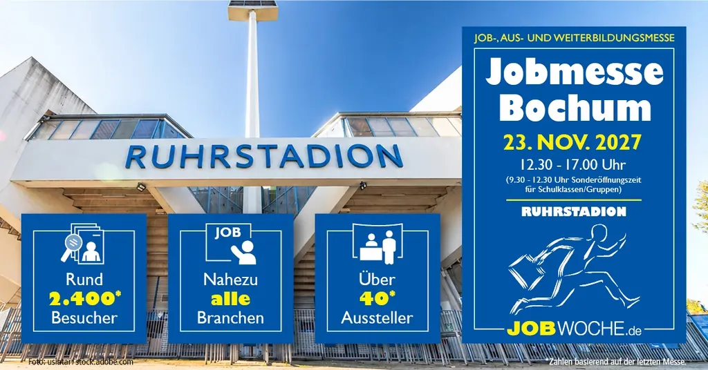 Jobmesse Bochum 2027 - Jobs, Ausbildung, Studium & Weiterbildung