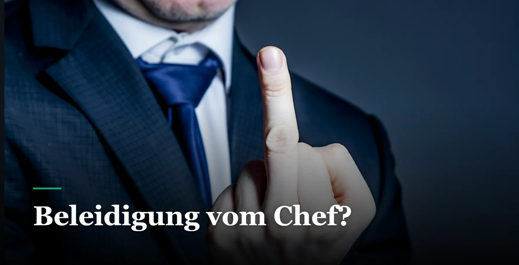 Mittelfinger vom Chef